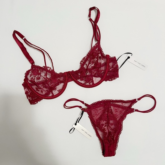 KAT THE LABEL ✨VIRAL✨ | Nicolette Lace Bra Set - Picture 2 of 14
